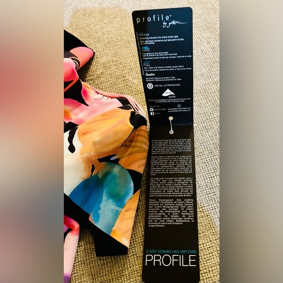 NWT PROFILE BY GOTTEX COLOR RUSH RUFFLE ONE SHOULDER ONE PIECE SWIMSUIT SZ 12 - Picture 5 of 7